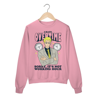 Nome do produto Moletom Fechado - Jujutsu Kaisen I Hate Overtime