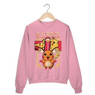 Nome do produto Moletom Fechado - Pokémon Evoluções Pikachu