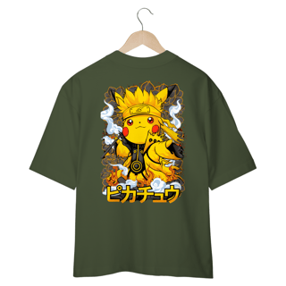 Nome do produto Oversized - Pokémon & Naruto Pikachu Hokage