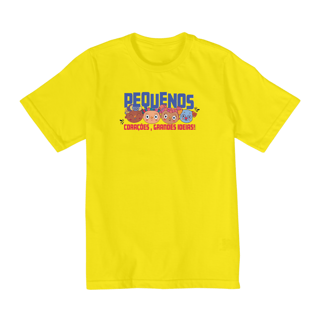 Nome do produto Camiseta Infantil Quality Pequenos Corações Grandes Ideias (10 a 14)