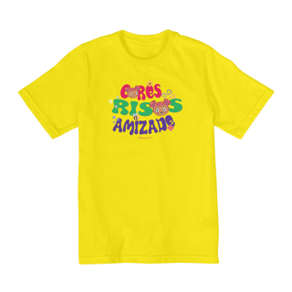 Camiseta Infantil Quality Cores Risadas Amizade (10 a 14)