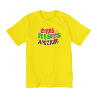 Nome do produto Camiseta Infantil Quality Cores Risadas Amizade (2 a 8)