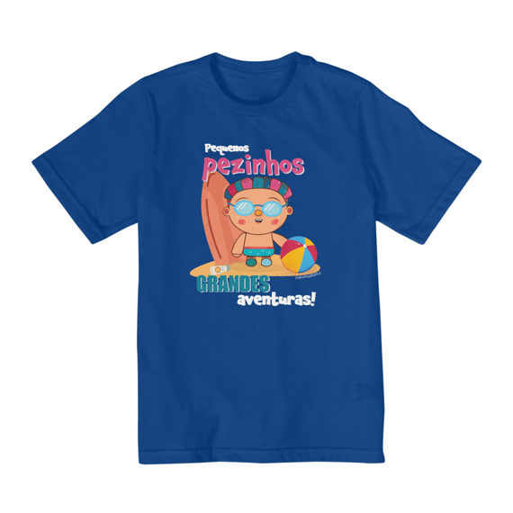 Camiseta Infantil Quality Pequeno Pezinho Grandes Aventuras (10 a 14)