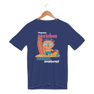Nome do produto Camiseta Sport Dry Pequenos Pezinhos Grandes Aventuras