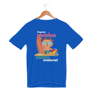 Nome do produto Camiseta Sport Dry Pequenos Pezinhos Grandes Aventuras
