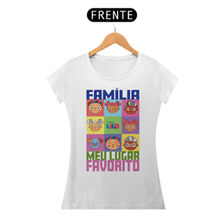 Camiseta Feminina Família Meu Lugar Favorito
