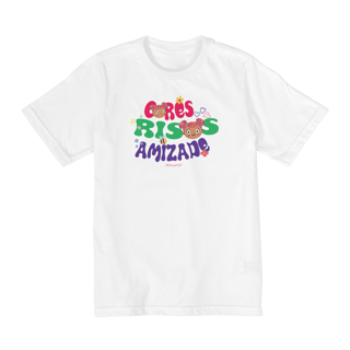 Nome do produto Camiseta Infantil Quality Cores Risadas Amizade (10 a 14)