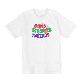 Camiseta Infantil Quality Cores Risadas Amizade (2 a 8)