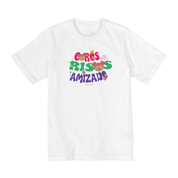 Camiseta Infantil Quality Cores Risadas Amizade (2 a 8)