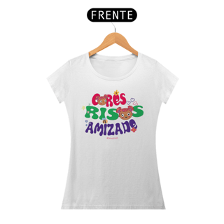 Camiseta Feminina Quality Cores Risadas Amizade