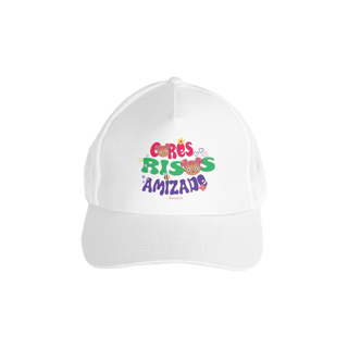 Boné com Tela Cores Risadas Amizade