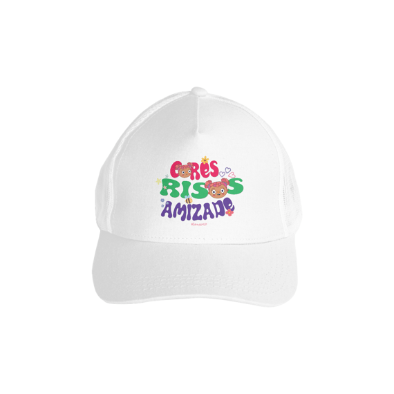 Boné com Tela Cores Risadas Amizade