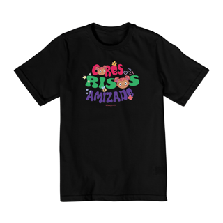 Nome do produto Camiseta Infantil Quality Cores Risadas Amizade (10 a 14)