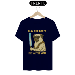 Nome do produto Camiseta Pug Jedi – Lado Azul da Força
