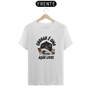 Nome do produto Chorar é uma Ação Livre - Camiseta para Jogadores de RPG
