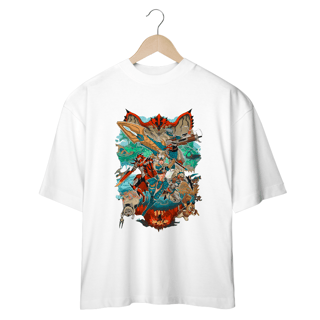 Nome do produto Camiseta Oversized - A Caçada Começa - Monster Hunter