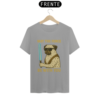 Nome do produto Camiseta Pug Jedi – Lado Azul da Força