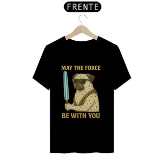 Nome do produto Camiseta Pug Jedi – Lado Azul da Força