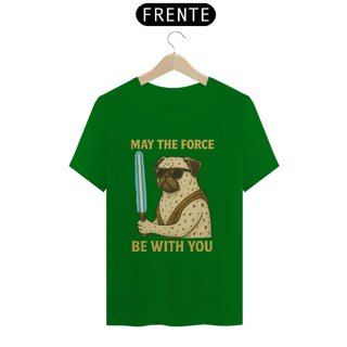Nome do produto Camiseta Pug Jedi – Lado Azul da Força
