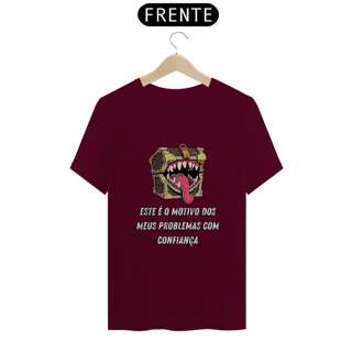 Nome do produto Problemas com Confiança - Camiseta do Baú Mímico