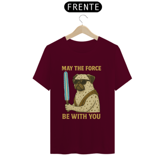 Nome do produto Camiseta Pug Jedi – Lado Azul da Força