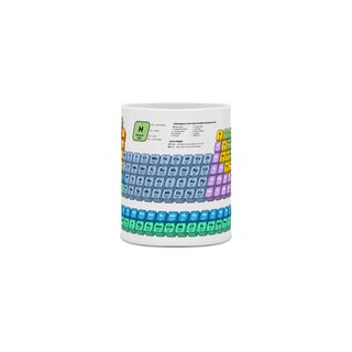 Nome do produto Caneca tabela periódica colorida