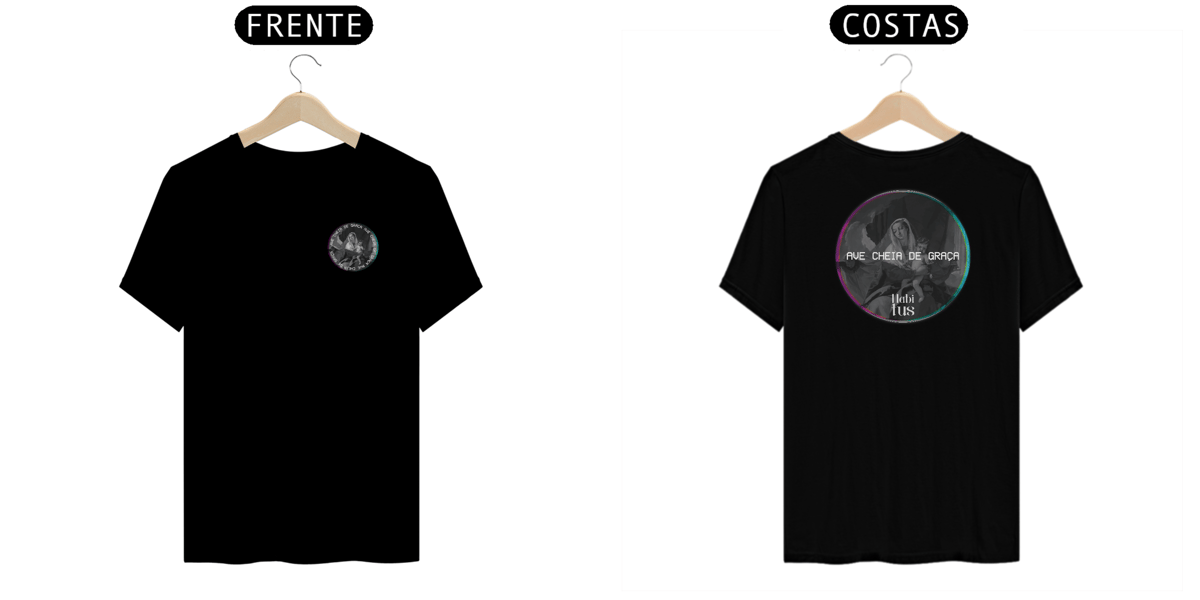 Nome do produto: Tshirt Ave Cheia de Graça 