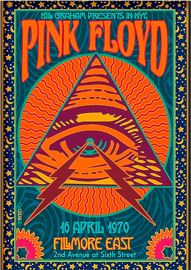 Poster Pink Floyd 1970 Nome do produto: Poster Pink Floyd 1970