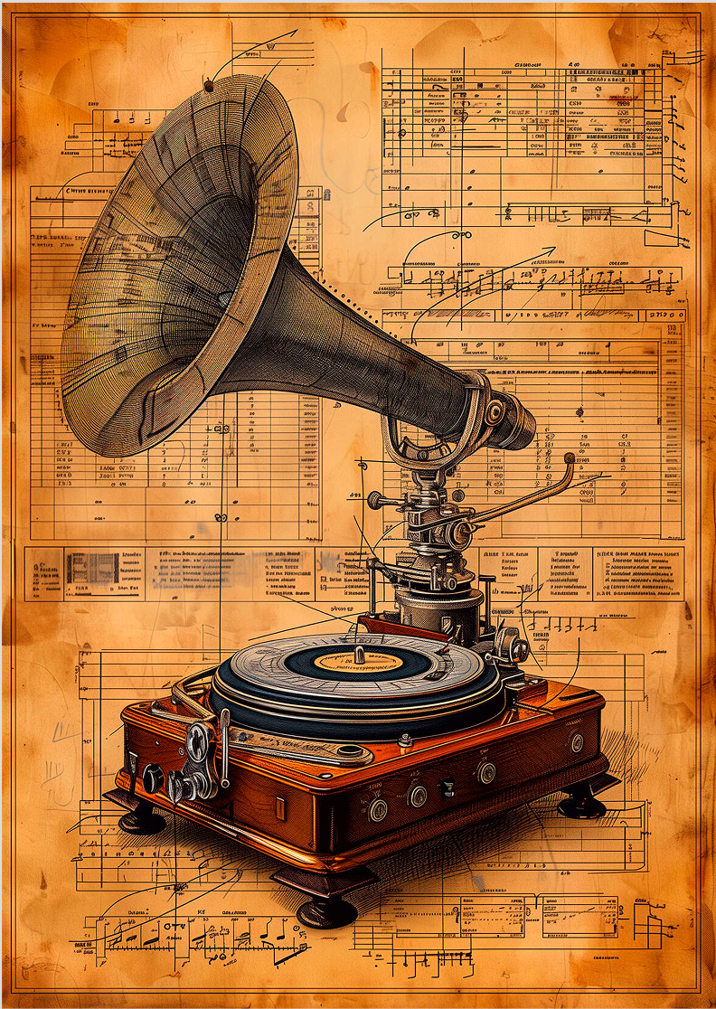 Poster Gramophone Nome do produto: Poster Gramophone