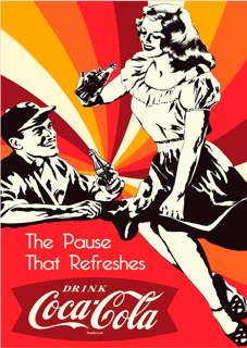 Poster Coca-Cola The pause that refreshes