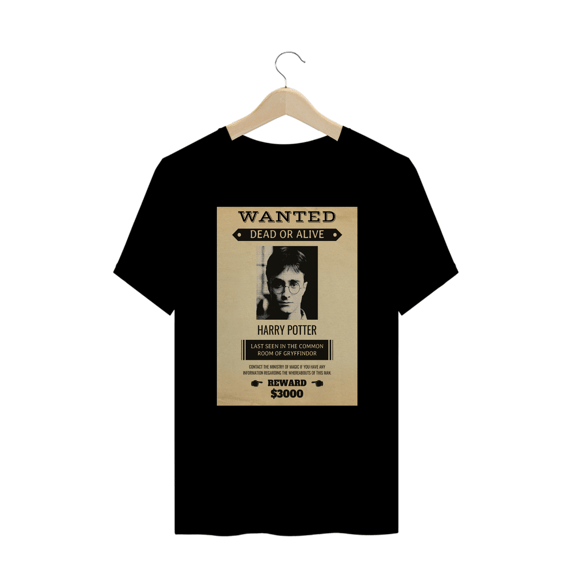 Camisa Harry Potter Wanted Plus Size