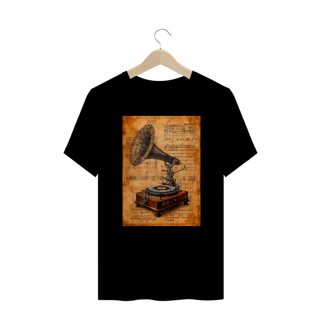Camisa Gramophone Plus Size
