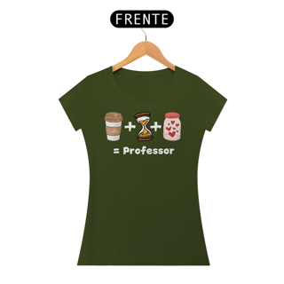 Nome do produto Camiseta Café + Paciência + Amor = Professor