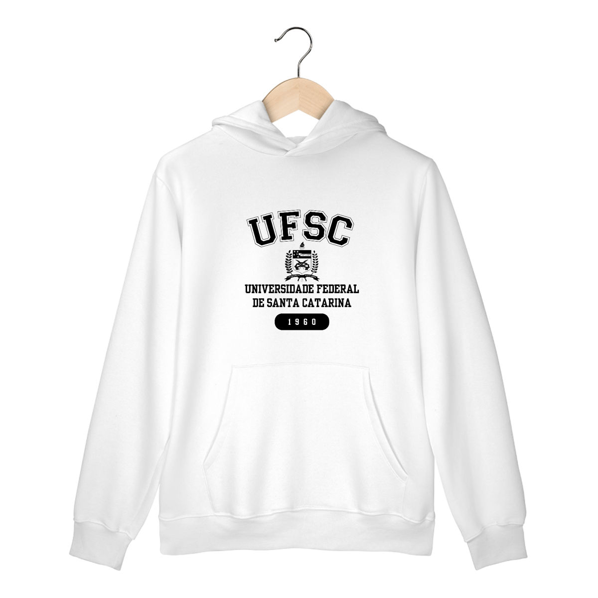 Nome do produto: Moletom Canguru UFSC - LETRA PRETA