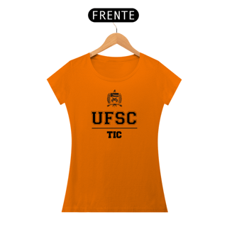 Nome do produto Baby look UFSC TIC - LETRA PRETA