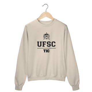 Moletom Careca UFSC TIC - LETRA PRETA