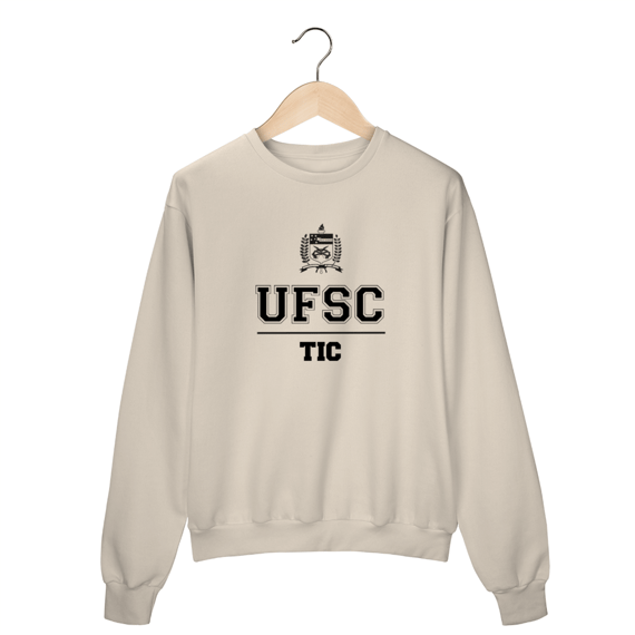Moletom Careca UFSC TIC - LETRA PRETA