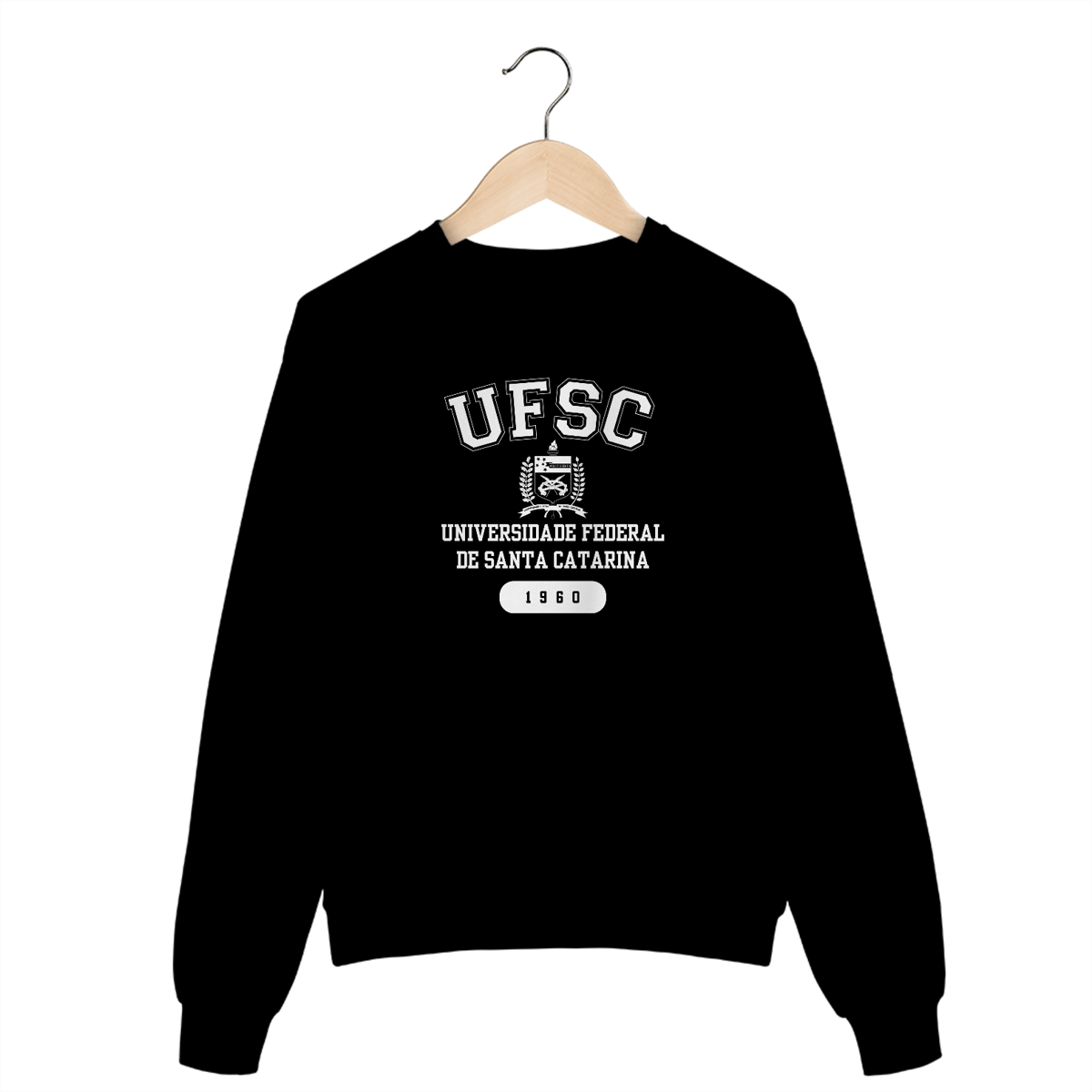 Nome do produto: Moletom Careca UFSC - LETRA BRANCA