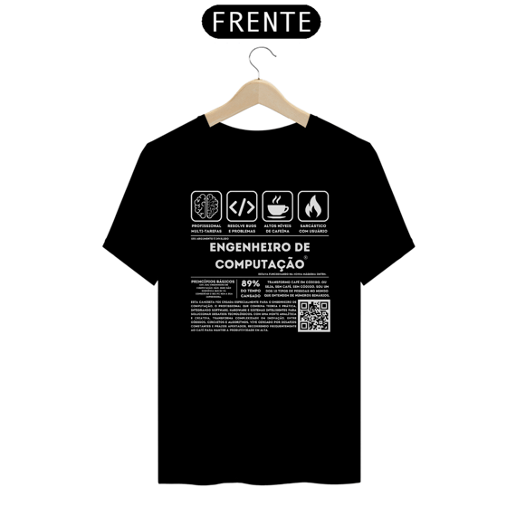 Camiseta Engenheiro de Computação - LETRA BRANCA