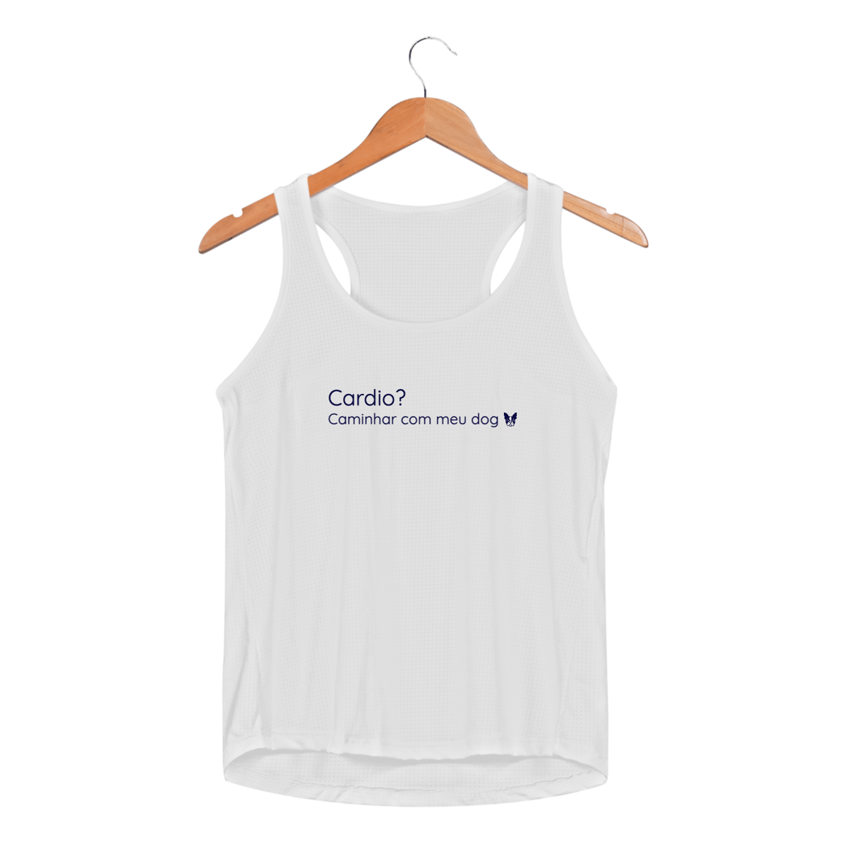 Nome do produto: Regata UV Feminina - Cardio, Caminhar com meu Dog