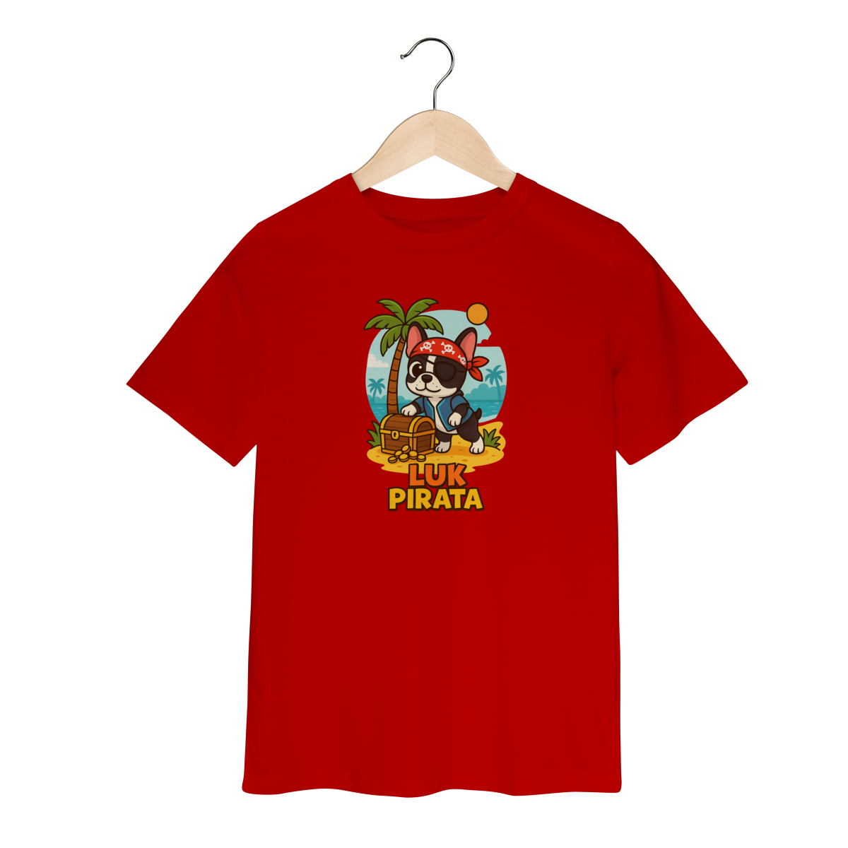 Nome do produto: Camiseta Infantil Pirata – Aventura Estrelada - 2 a 8 anos
