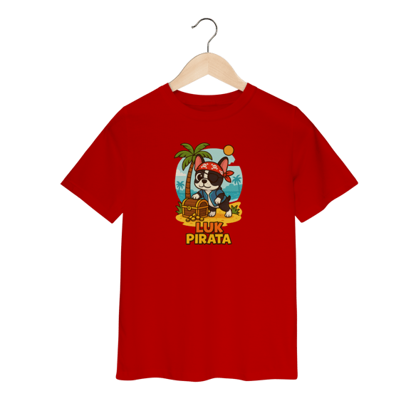 Camiseta Infantil Pirata – Aventura Estrelada - 2 a 8 anos