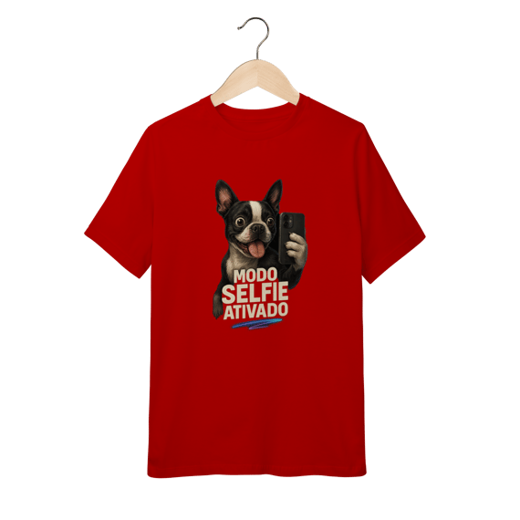 Camiseta Infantil Modo selfie ativado - 10 a 14 anos