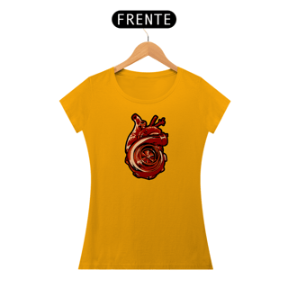 Nome do produtoCamiseta baby long Feminina - Coração Turbinado
