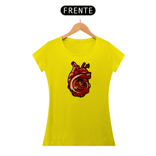 Nome do produtoCamiseta baby long Feminina - Coração Turbinado