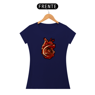 Nome do produtoCamiseta baby long Feminina - Coração Turbinado