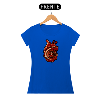 Nome do produtoCamiseta baby long Feminina - Coração Turbinado