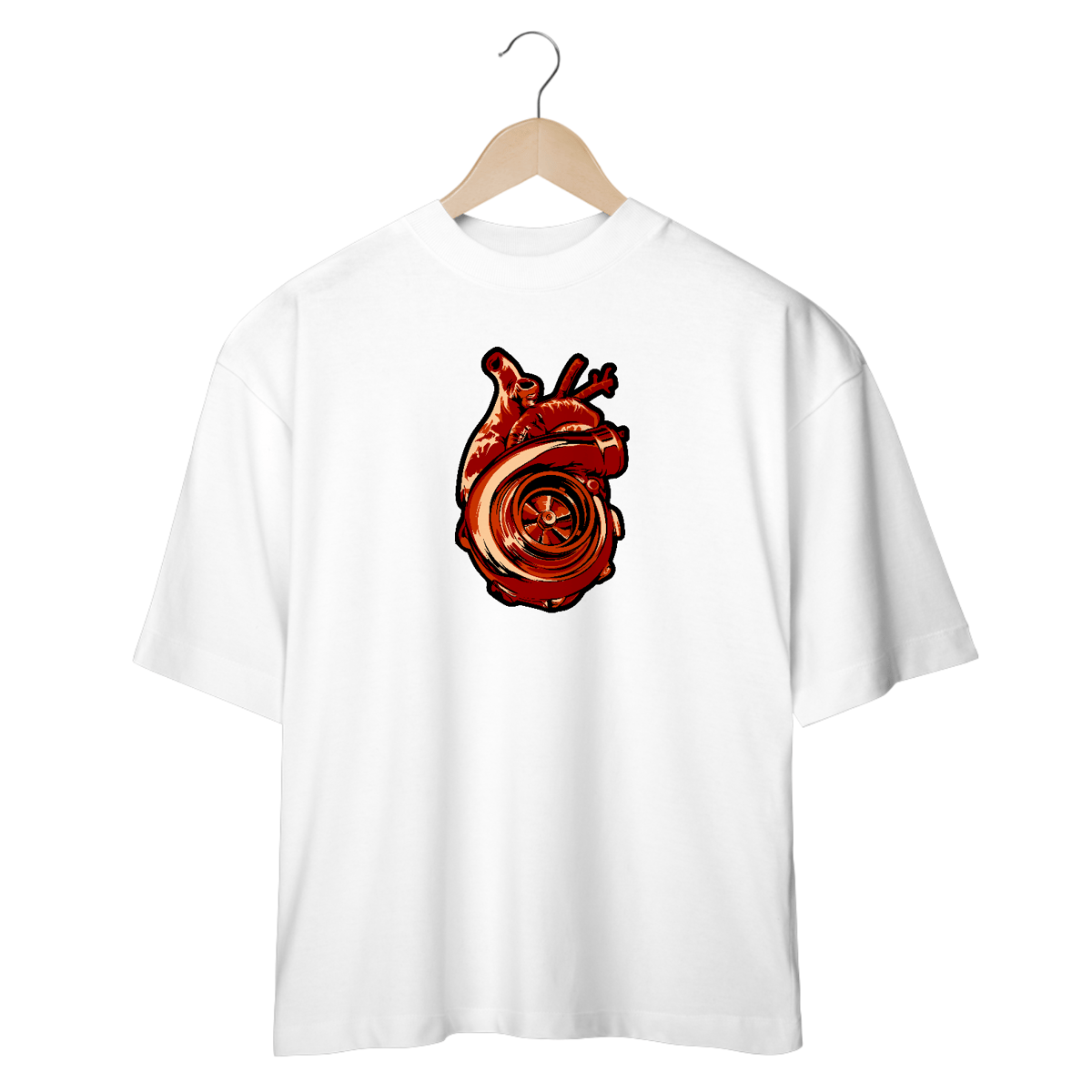Nome do produto: Camiseta Oversized - Coração Turbinado