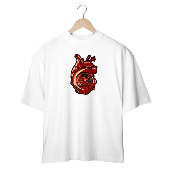Camiseta Oversized - Coração Turbinado