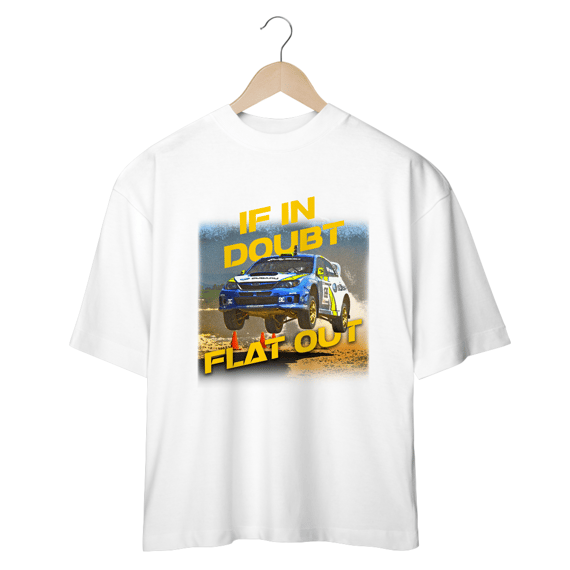 Camiseta Oversized Subaru If in doubt Flat out